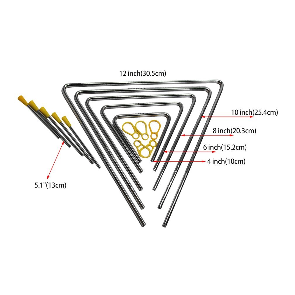 Metalen Driehoek Met Stok Ritme Vroege Onderwijs Muzikale Onderwijs Percussie-instrument Speelgoed Voor Kinderen Studenten Kleuterschool