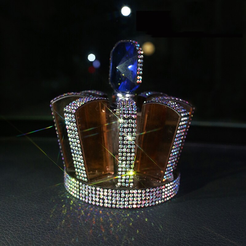 Rhinestone krone bil luftfriskere parfume duft krystal ornament diamant luftudløb udluftning frisk bil: Orange
