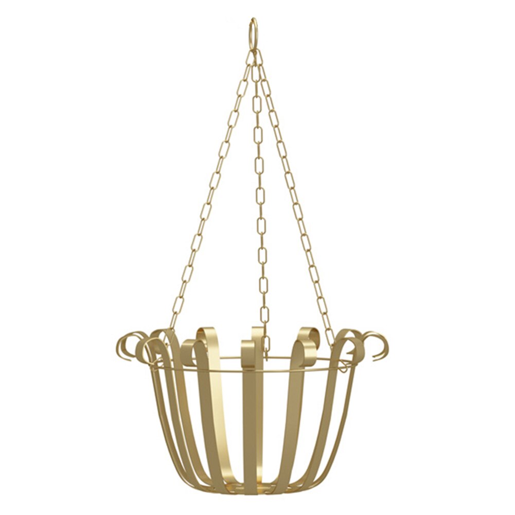 1 Pcs Iron Wall Hanging Flower Stand Brackets Hooks for Garden Basket Lantern Lawn Light Flower Pots Plant Hanger Gardening: Golden