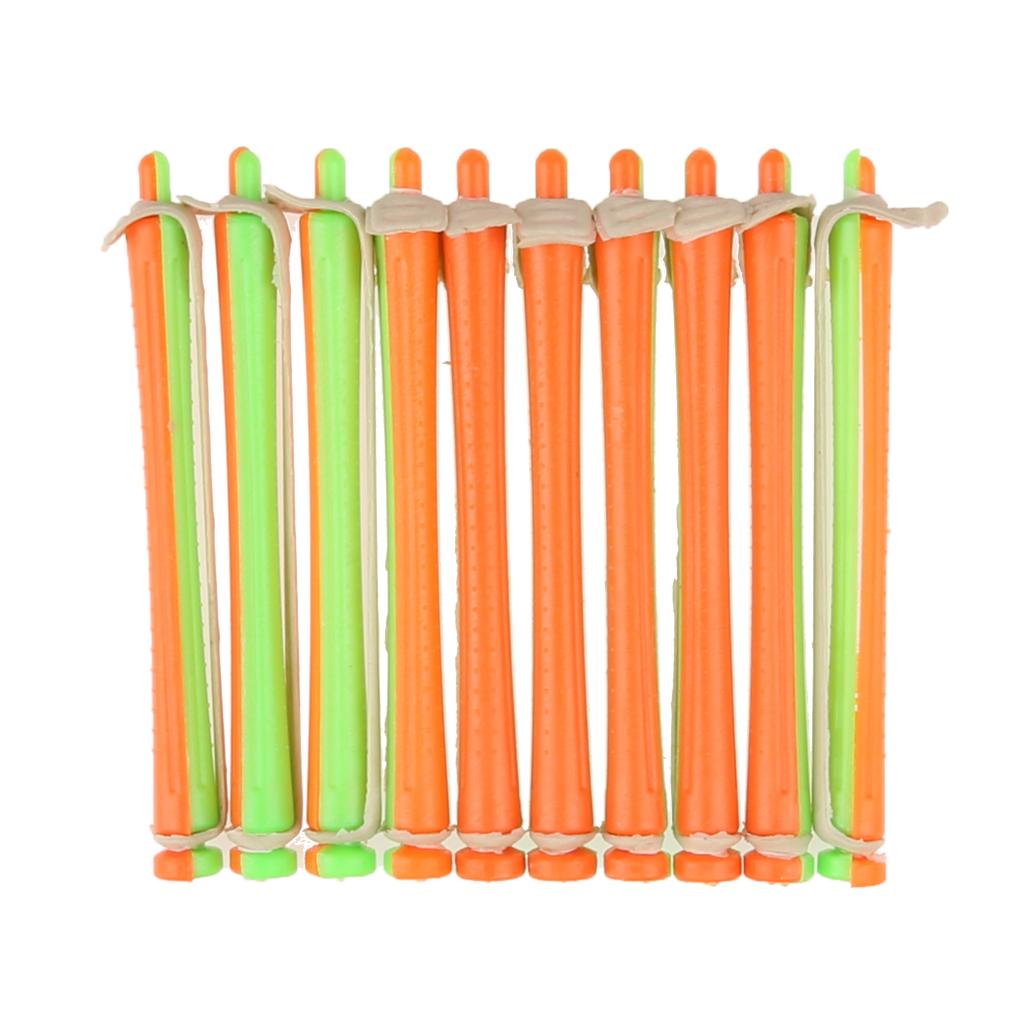 10 Pieces Permanent Wave Curlers Cold Wave Curlers Curler Set,: black