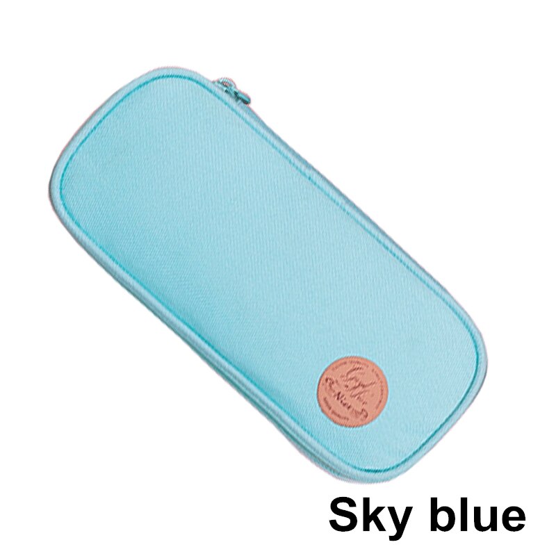 Estuche escolar con de unicornio para lápices, estuche escolar con de unicornio, para bolígrafos Kawaii, estuche de lápices de gran tamaño para niñas y niños: 1pcs   sky blue