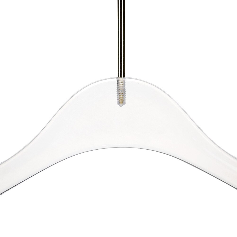 Stainless Steel Clear Acrylic Hanger Home Wardrobe Laundry Drying Rack Saving Space Closet Clothes Organizer Rack