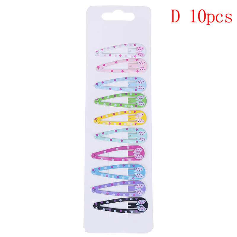 10 PCS Cartoon Hart Soort Meisjes Haarspelden Haar Clip Kinderen Hoofddeksels Kinderen Accessoires Baby BB Clips: D