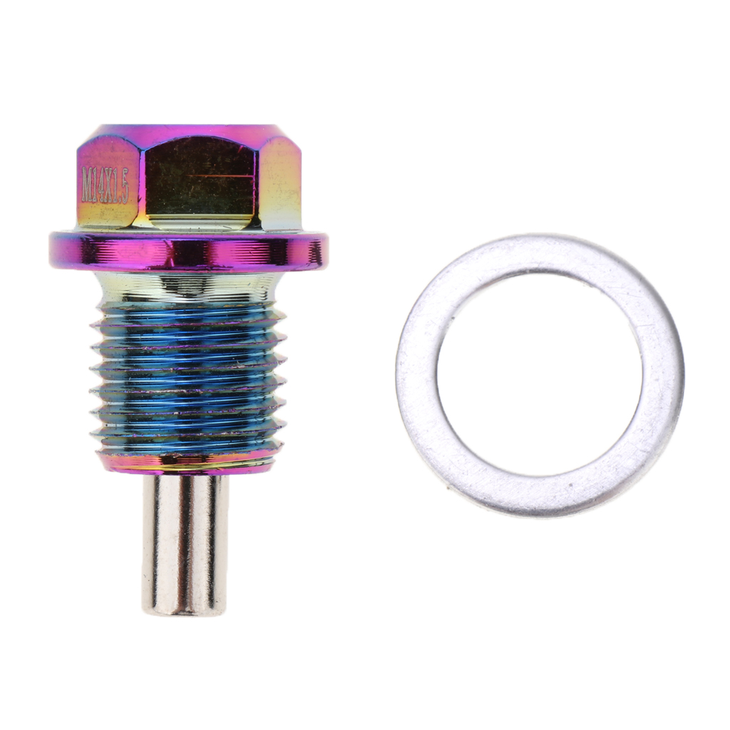 2 X Car Engine Oil Pan Drain Plug Engine Oil Pan Drain Plug Aluminum Alloy