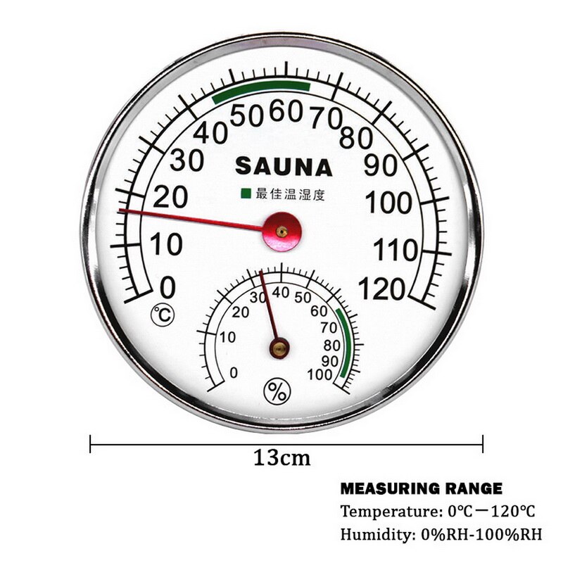 La pared del higrómetro del termómetro analógico humedad temperatura Monitor indicador para habitación de Sauna: Default Title