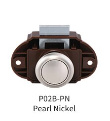 P02 Large Push Lock Latch ABS Zinc Alloy 78*45MM Caravan RV Marine Boat: Pearl Nickel P02B-PN
