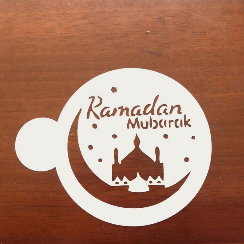 3 stks/set Moslim Eid Festival Koffie Art Stencils Cake Decorating Stencils