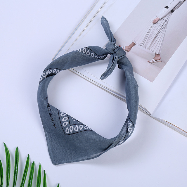 Frauen/Männer/Jungen/Mädchen Hüfte hüpfen 100% Baumwolle Bandana Platz Schal 55cm * 55cm Schwarz verrotten Paisley Stirnband Gedruckt Bandana