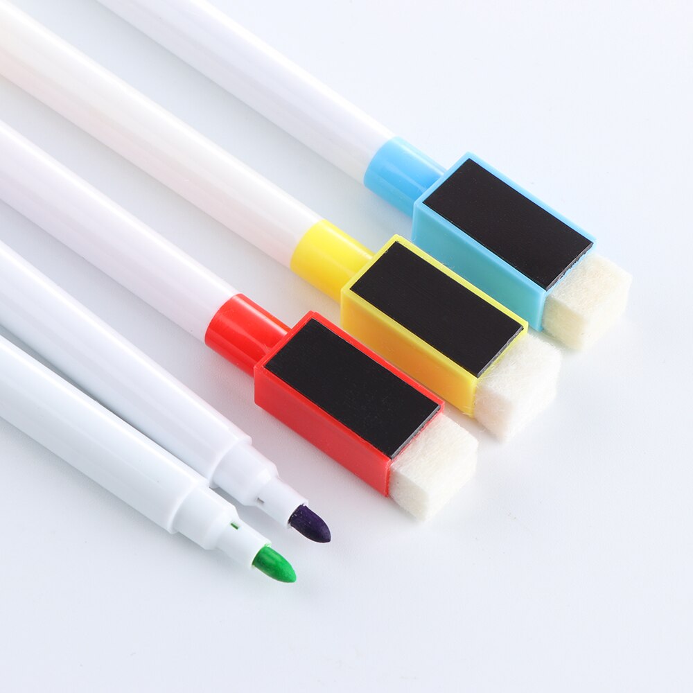 8pc Durable Non-toxic Plastic white board marker pens, dry erase easy whiteboard Markers with Eraser Signature