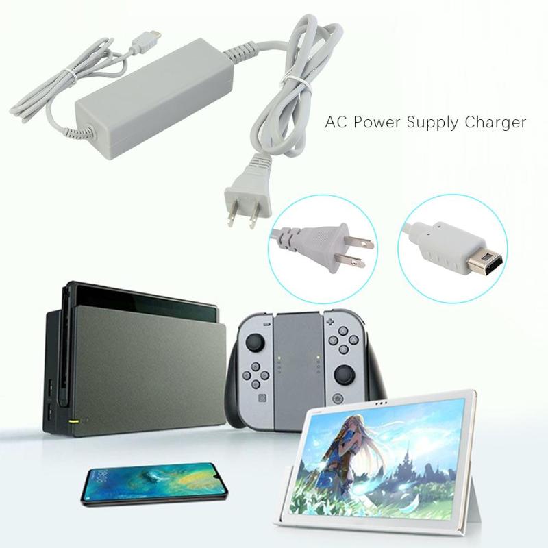 Us/eu plug 100-240v ac laddare adapter hem vägg strömförsörjning för nintendo wiiu wii u gamepad joypad controller