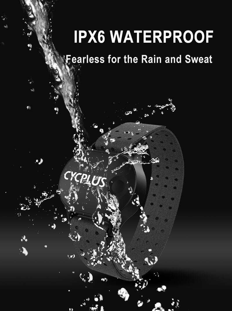 CYCPLUS H1 Heart Rate Monitor Bluetooth ANT+ Wireless Heart Rate Sensor Armband Hand Strap IPX6 Belt for Wahoo Zwift Cycling