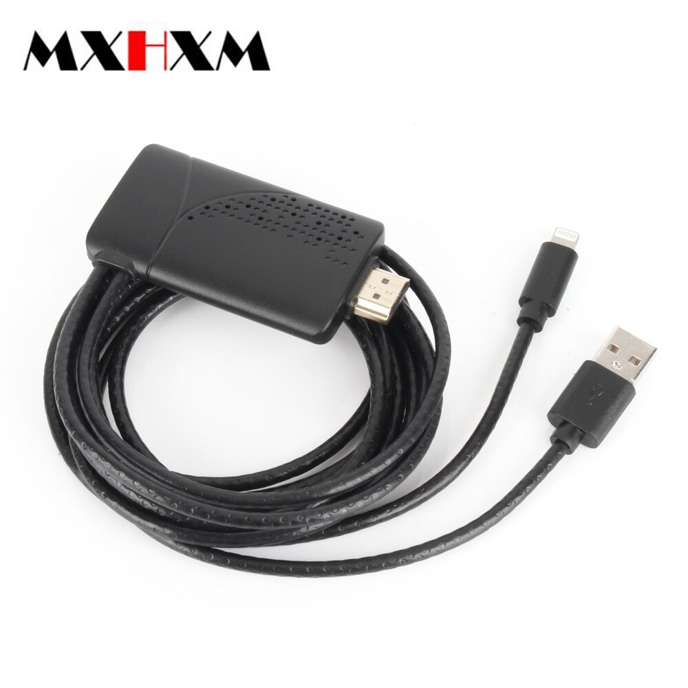 Mxhxm para iphone para hdmi hd telefone móvel para tv projetor mesmo cabo adaptador de tela 1080p suporte ios12