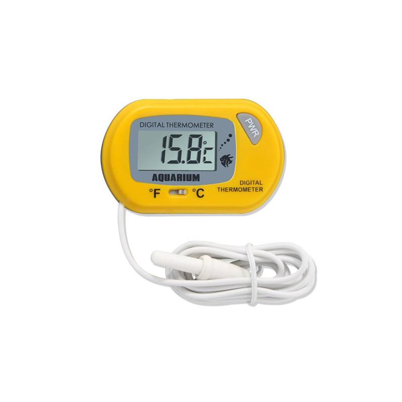 Termómetro Digital LCD para acuario, termómetro Agua Marina, herramienta de medida de la temperatura para el Control de la temperatura del tanque de peces-50 ~ 70C: Amarillo