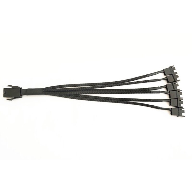 12V 6pin to 4pin/3pin PWM Extender Cable for Data Transfer 1 to 6 Ways Converter Cable Computer Connector K1KF
