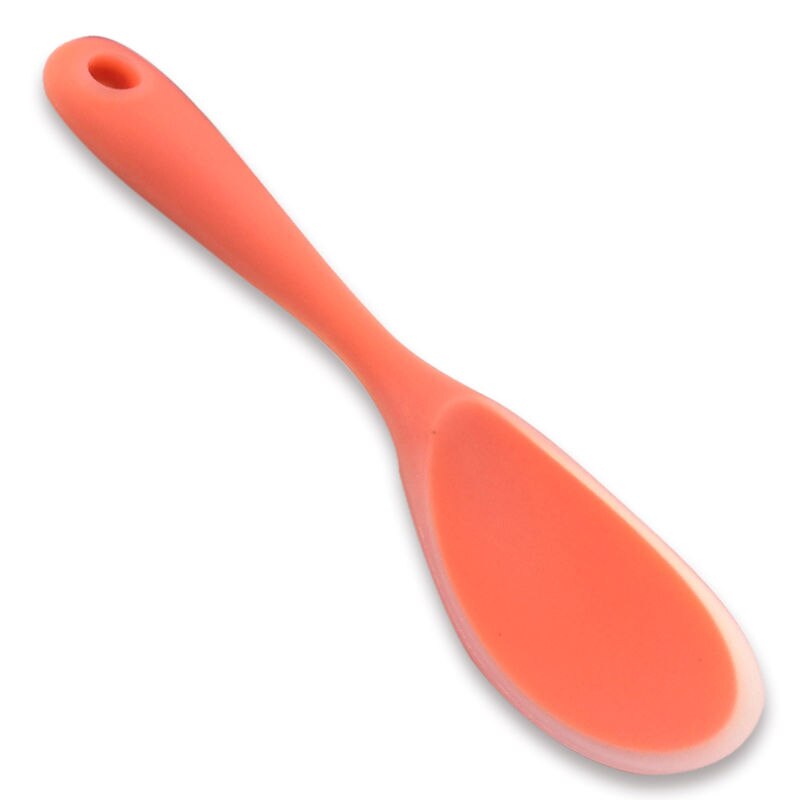Cuchara de arroz de silicona ecológica de , paleta creativa, cuchara de servicio de comida de papa, antiadherente, resistente al calor: orange