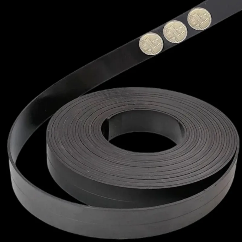 Flexible Magnetic Strip Tape 2 Meter Rubber Magnet Various Sizes 10x2 15x2 20x1.5 20x2 15x1.5 Mm for Educational Industrial Use