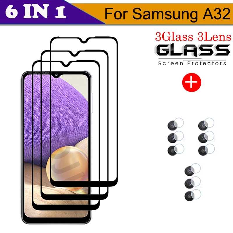 Tempered Glass For Samsung Galaxy A32 Screen Protector Explosion-proof Glass For Samsung A32 Camera Film For Samsung A32