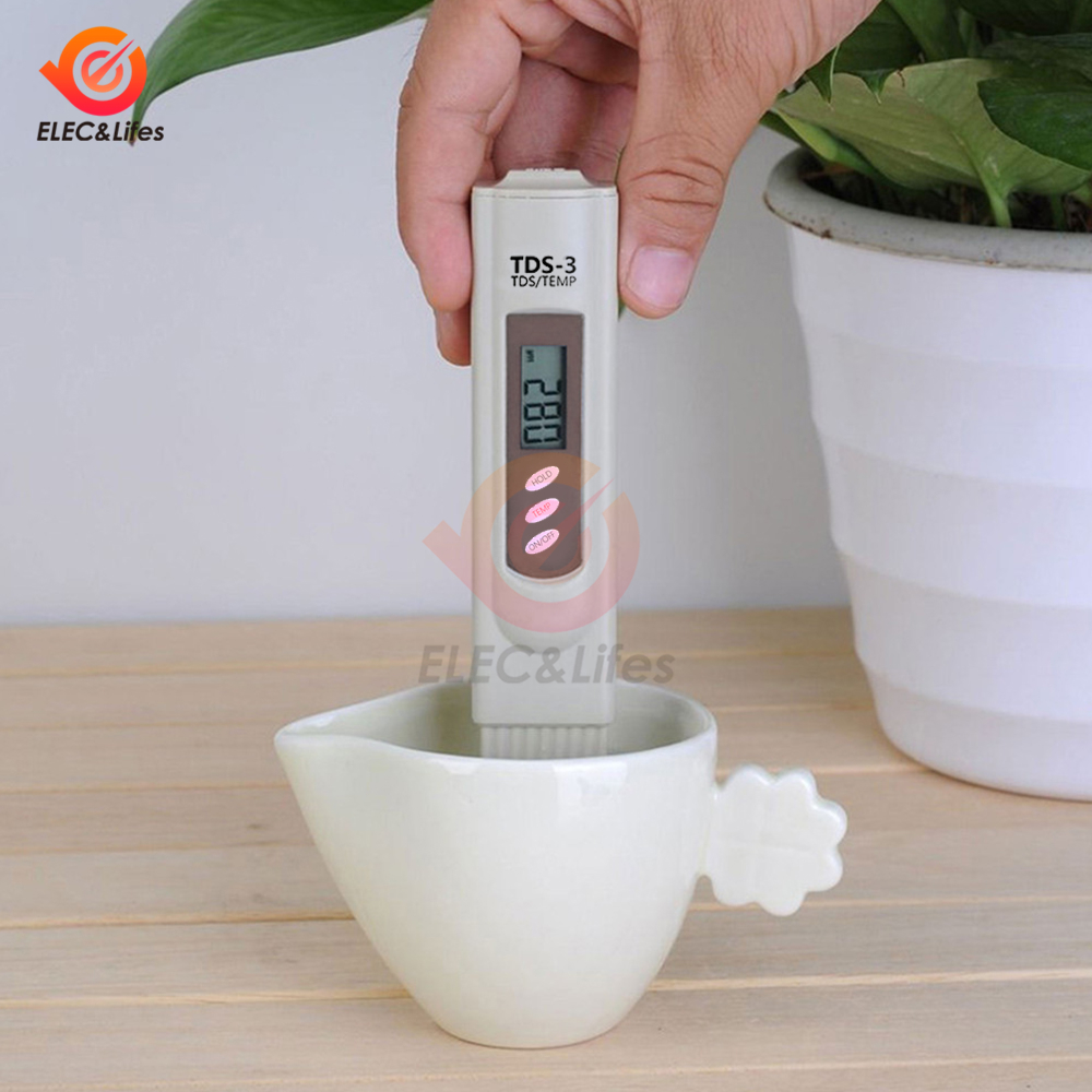 Mini Digital TDS Meter temperature Tester Aquarium Pool Water Tester Pen Water Purity Filter TDS-3