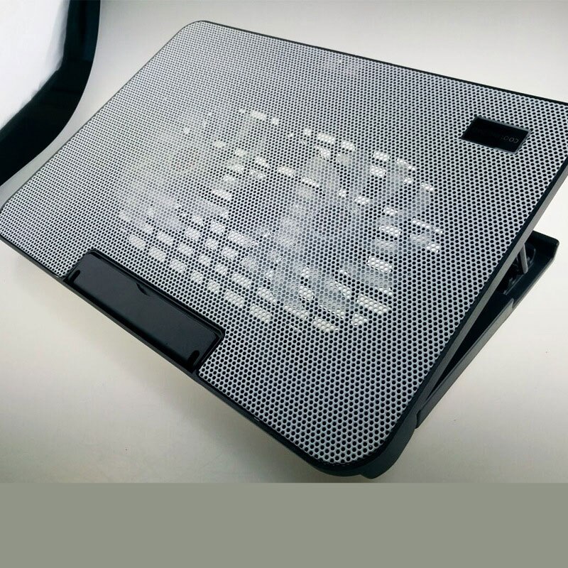 Notebook Radiator Computer Cooling Bracket Fan Base High and Low High Air Volume Heat Sink: Silver