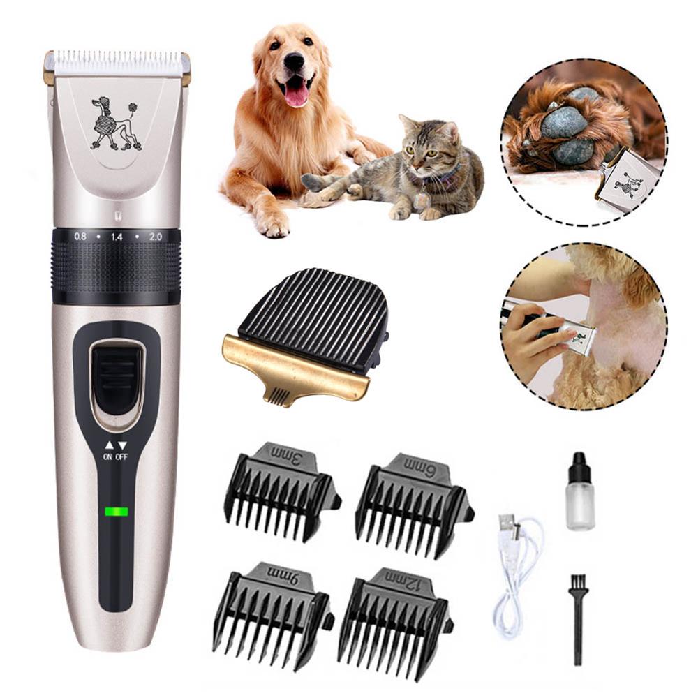 Huisdier Elektrische Tondeuse Oplaadbare Low-Noise Usb Kappers Set Hond Scheren Elektrische Kat Hond Haar Trimmer Grooming Cutter: J