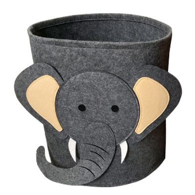 Baby Laundry Basket Sundries Storage Basket Foldable Toy Storage Bucket Dirty Clothes Container Folding Cartoon Animal Box: S5    storage bag / L   34x37cm