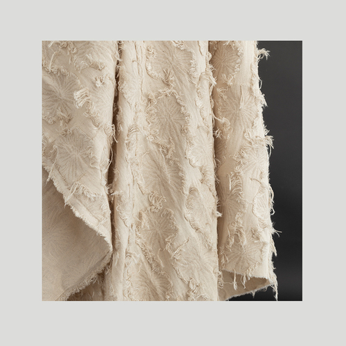 Katoenen En Linnen Tas Met Kwastjes Diy Stof Linnen Jacquard Donkere Bloem Handgesneden Jas Rok Kleding Stof: green