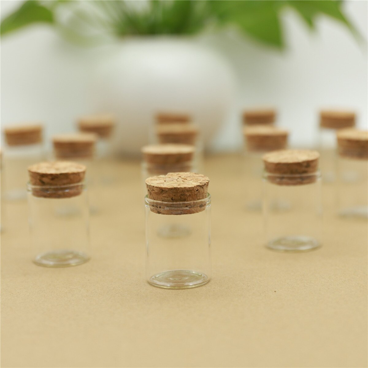 12pcs/lot 15ml 30*40mm Small Glass vial Bottle Test Tube With Cork Mini spice Jars Containers