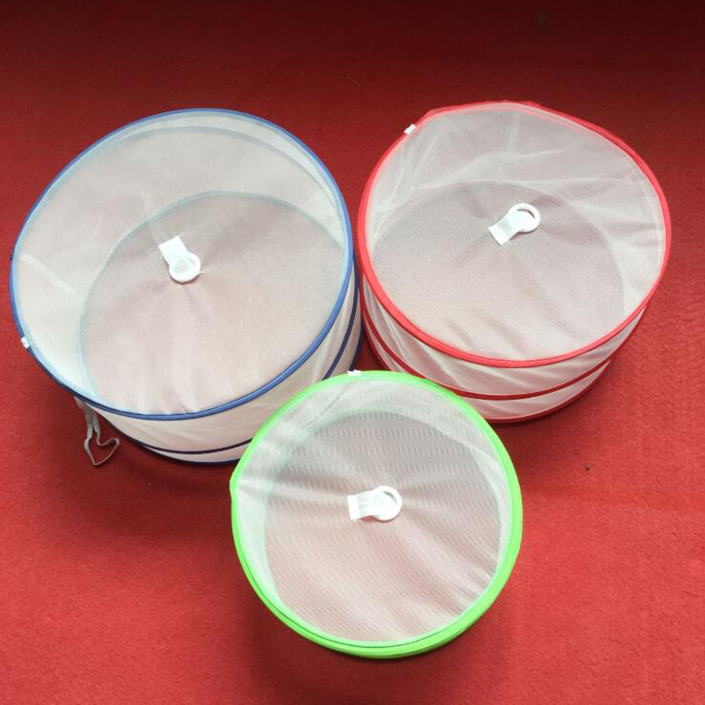 3PCS Food Cover Outdoor Collapsible Storage Round Shape Insect Prevention Kitchen Table Elastic Picnic Protectors Durable
