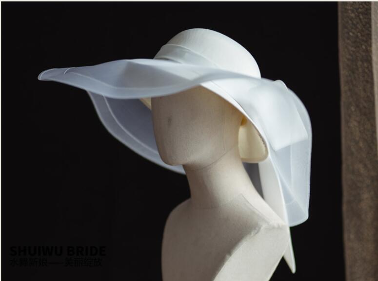 Mariée mariage chapeaux bal fête chapeau coiffure mariée voile accessoires de mariage
