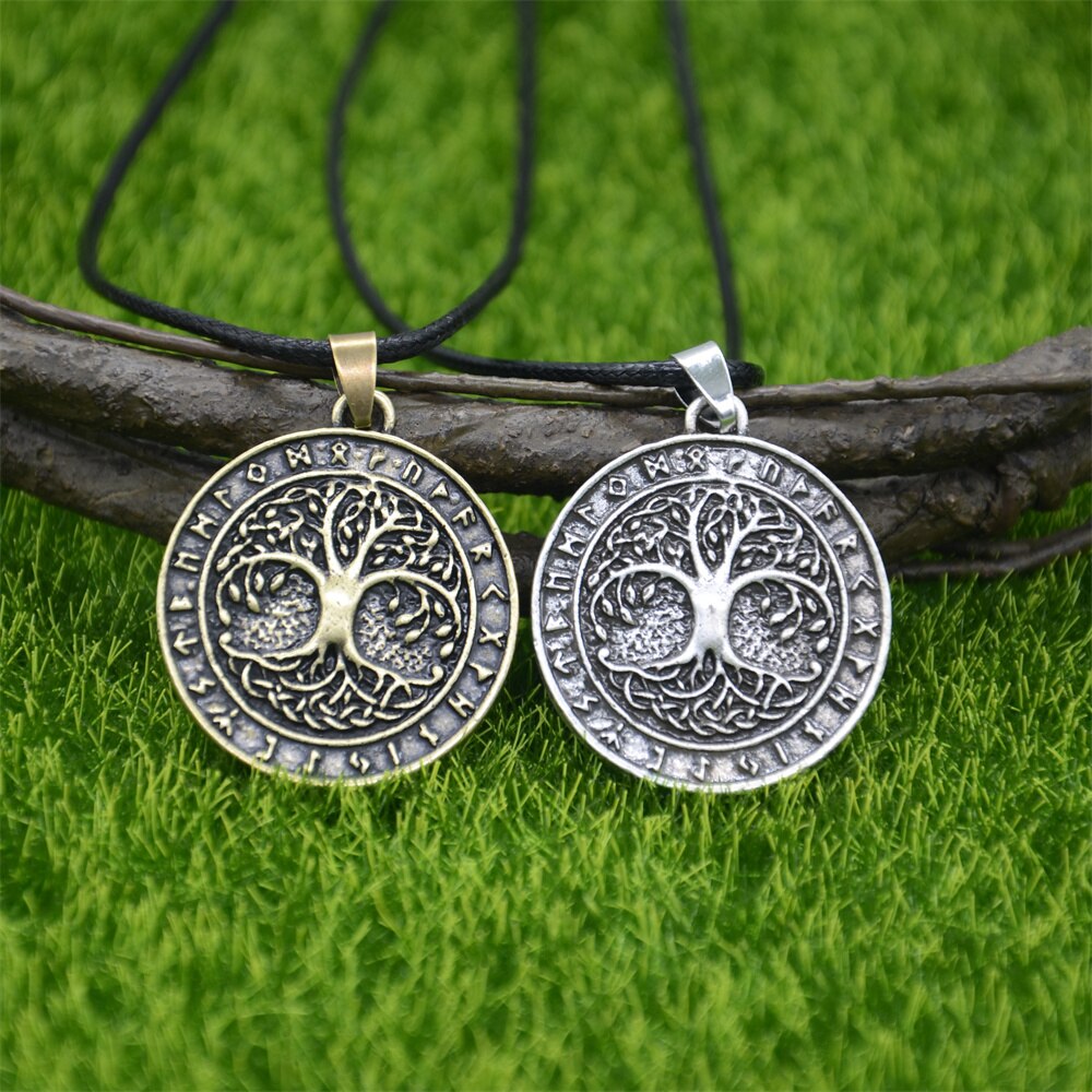 Nostalgie Boom Van Leven Amulet Norse Runic Runen Talisman Viking Sieraden Ketting Gothic Accessoires