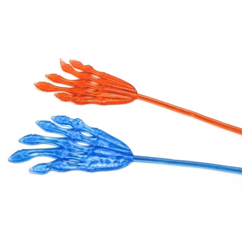10 Stks/pak Stretchy Skeleton Palm Kleverige Handen Zintuiglijke Bendable Halloween Speelgoed
