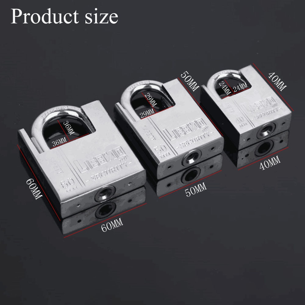 Ingetoetst Hangslot Waterdicht Roestwerende, Multifunctionele Hangslot, Anti-Diefstal Slot Pry Deurslot Unlocked Hoofd Venster Lock