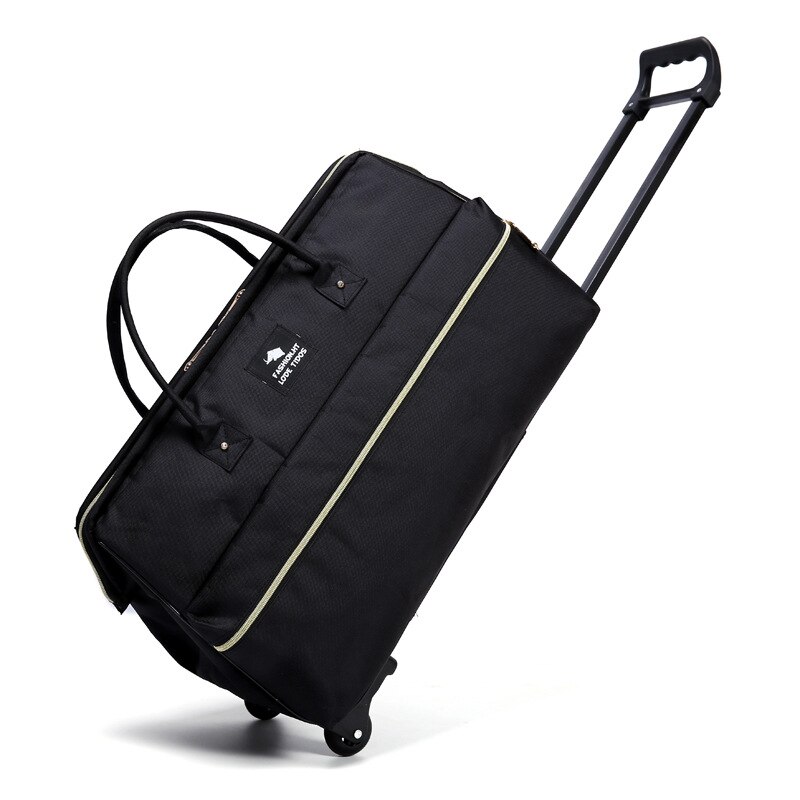 Julis sång resväska med hjul vagn stor kapacitet vagn åkpåse rullande resväska väska för helg över natten: 5