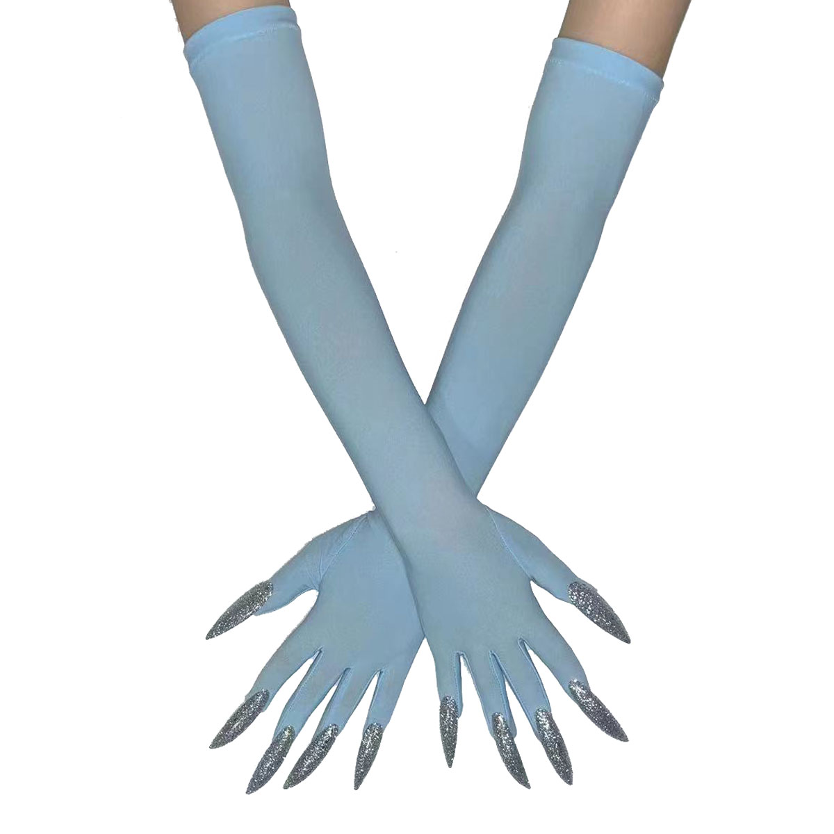 Cool Halloween Handschoenen Lange Ghost Klauw Jurk Up Handschoenen Mode Zwarte Lange Nagels Cosplay Halloween Grappig Handschoenen