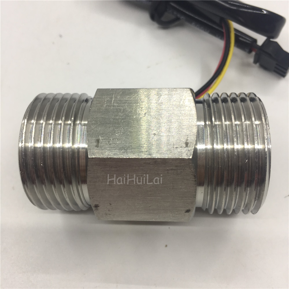 24VStainless Steel DN25 G1&quot;12V Water Hall Effect NPN Signal Pulse Output ,Measure Liquid Turbine SUS 5Vdc flow sensor meter