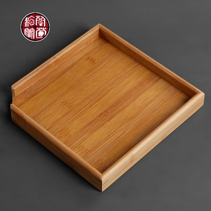 Placu bambusa pakowanie herbaty pudełko kolor drewna taca herbaciana kungfu zestaw robić herbaty akcesoria pojedyncze warstwy