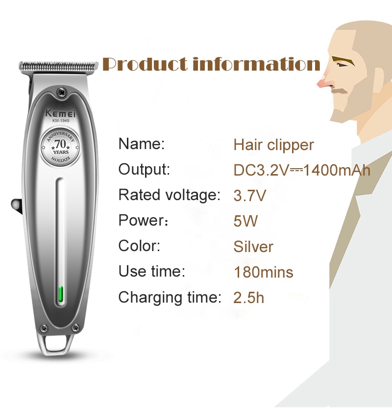 Tondeuse Trimmer Barbershop Krachtige Snijder Haar Snijmachine Kapsel Cordless 100-240V Cut Elektrische Oplaadbare