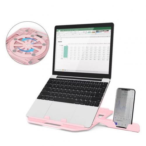 Portable pliable réglable anti-dérapant ordinateur Portable tablettes Support Support Support tablette Support Support: Pink Upgraded