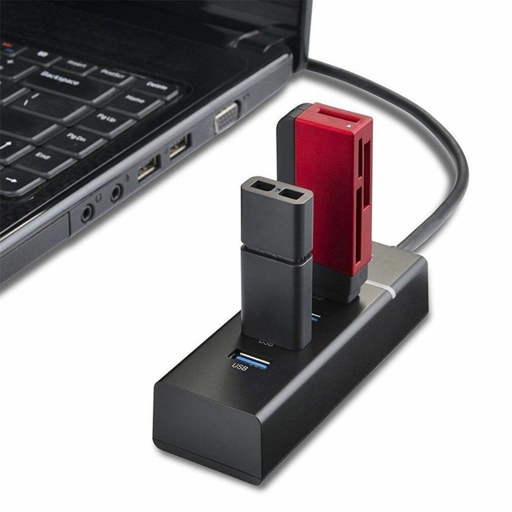 Hub USB 3,0 de alta velocidad Hub independiente de 4 puertos Hub divisor de cuatro bits Hub Usb 3,0 Multi-Interface Hub