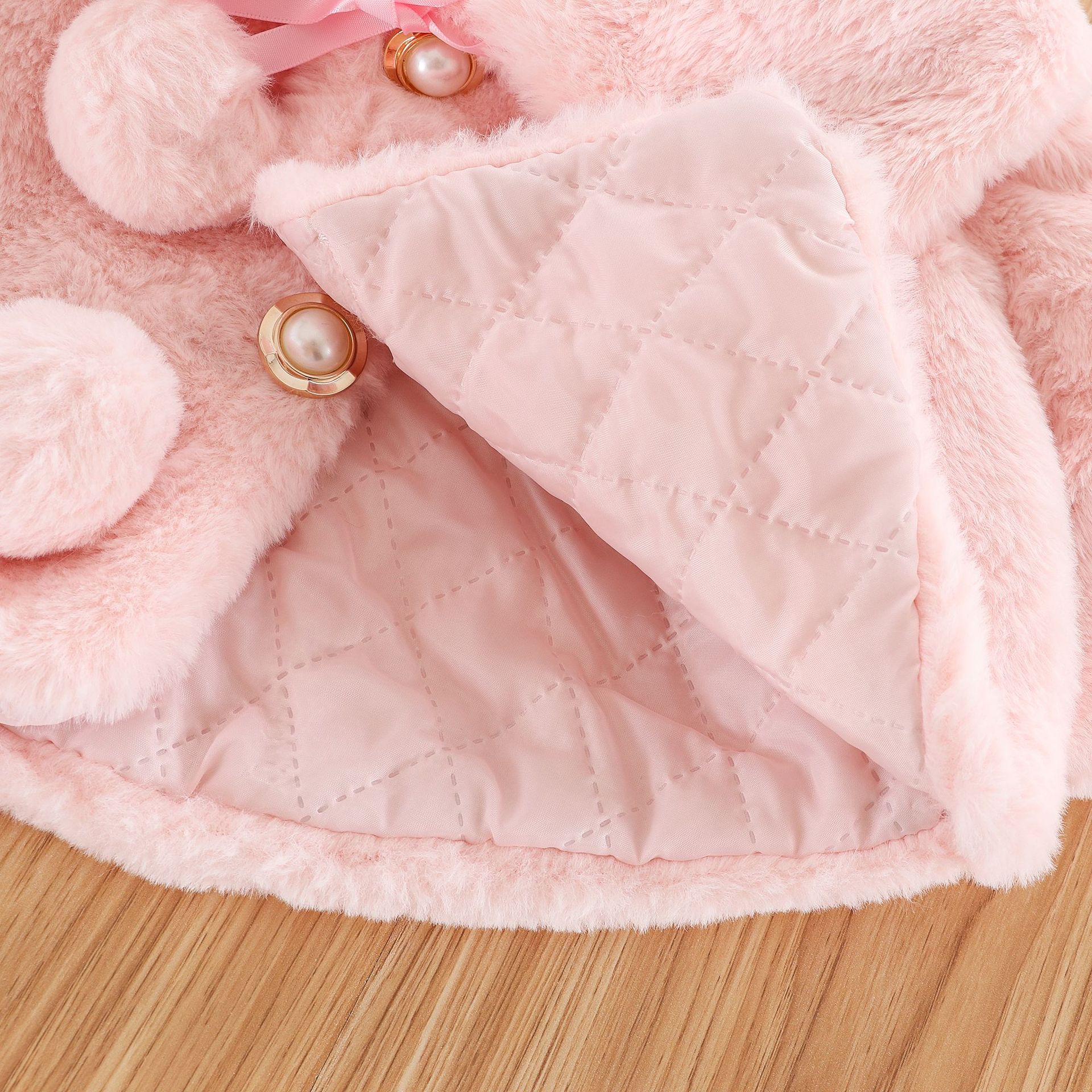 Efterår vinter baby piger jakker småbørn piger tøj sød prinsesse fleece pels varm baby frakke overtøj kappe spædbørn tøj