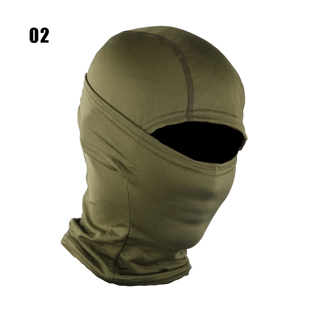 Pasamontañas de camuflaje, bufanda para cara completa, esquí, ciclismo, máscara facial completa, cubierta para cuello, calentador de cabeza, gorro deportivo, forro para casco: Negro