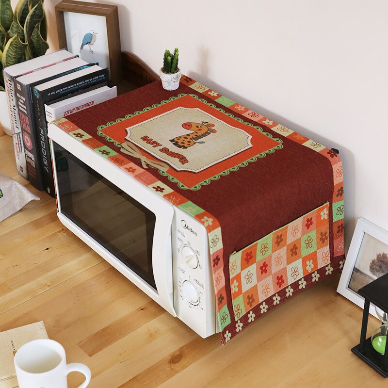 Microwave Oven Cover Fabric Dust Cover Oven Cover Towel microwave cover kitchen aid mixer: 3