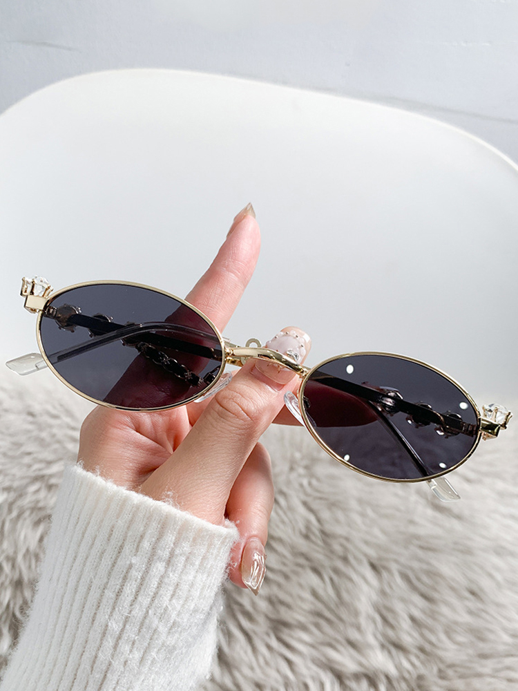Óculos de sol diamante para mulheres, armação pequena, óculos de sol vintage, marca designer sunglass óculos strass, uv400, nova moda