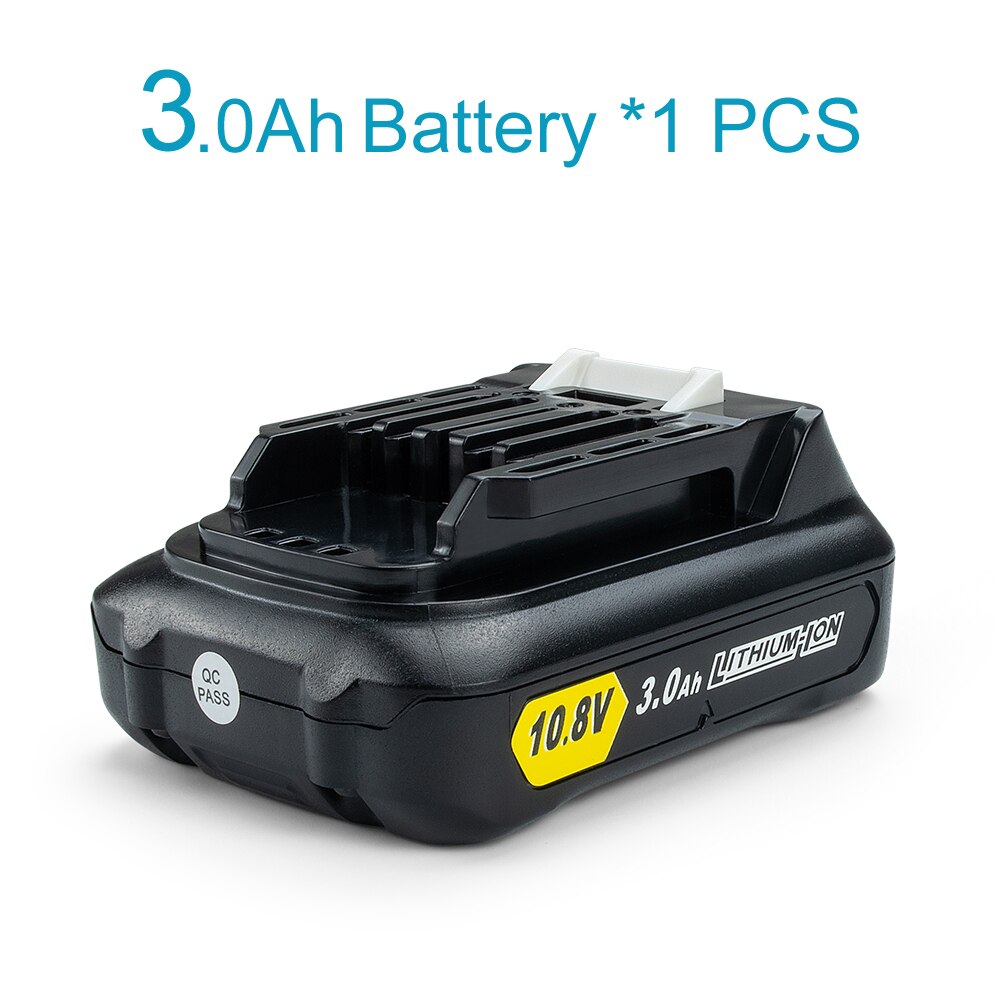 Waitley 10.8V 6.0Ah 3.0Ah lithium battery Rechargeable For Makita Power Tools 10V and 12V 6000mAh BL1040B 1015 1020B CXT Series: 3Ah Battery 1PCS