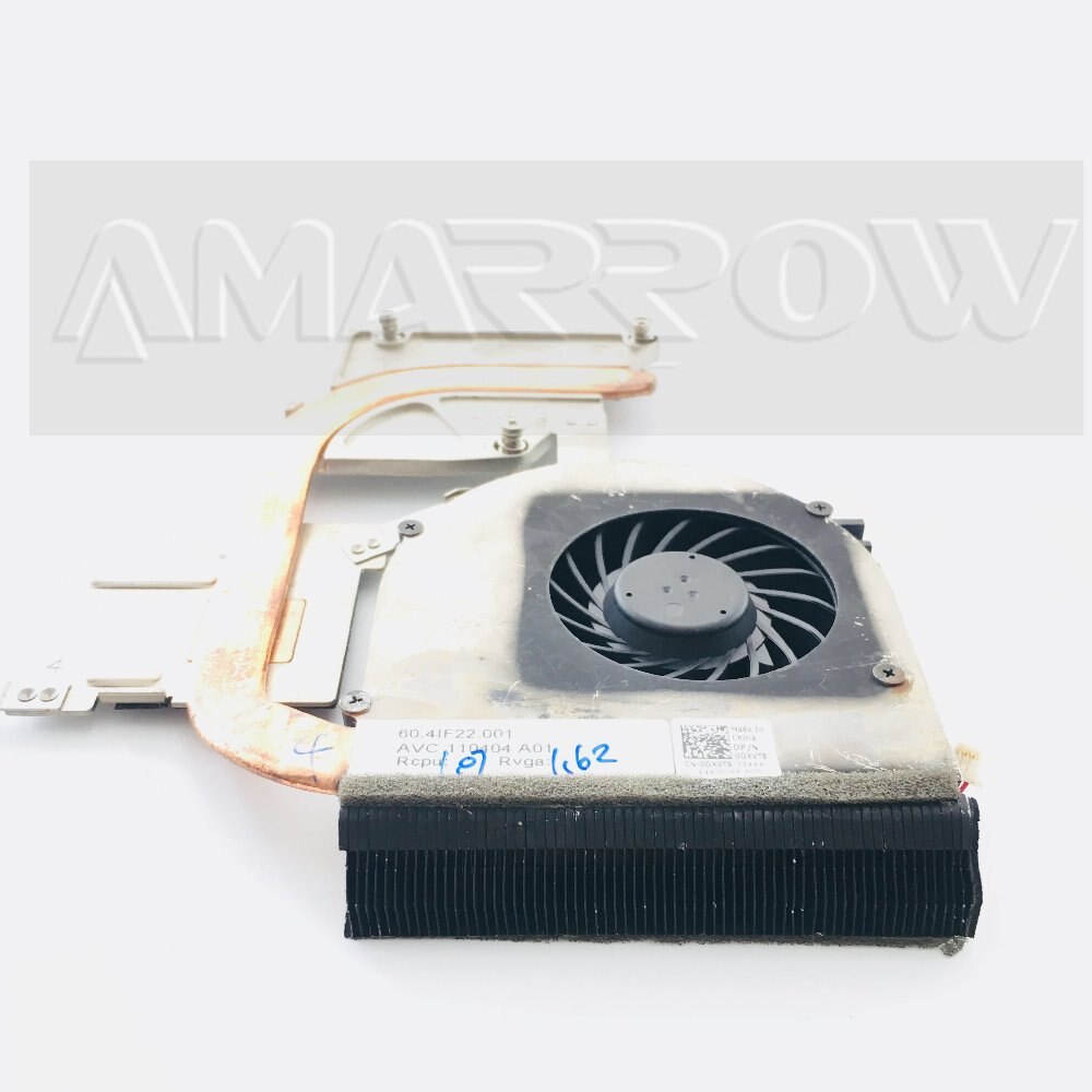 Original frete grátis portátil dissipador de calor ventilador refrigeração cpu cooler para dell n5110 v3550 cpu dissipador de calor 0gxvt8 cabo 3pin