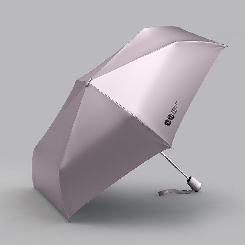 Olycat ultralight 3 foldbar automatisk paraply titanium og sølvbelægning anti-uv solrig og regnfuld paraply kvinder bærbar