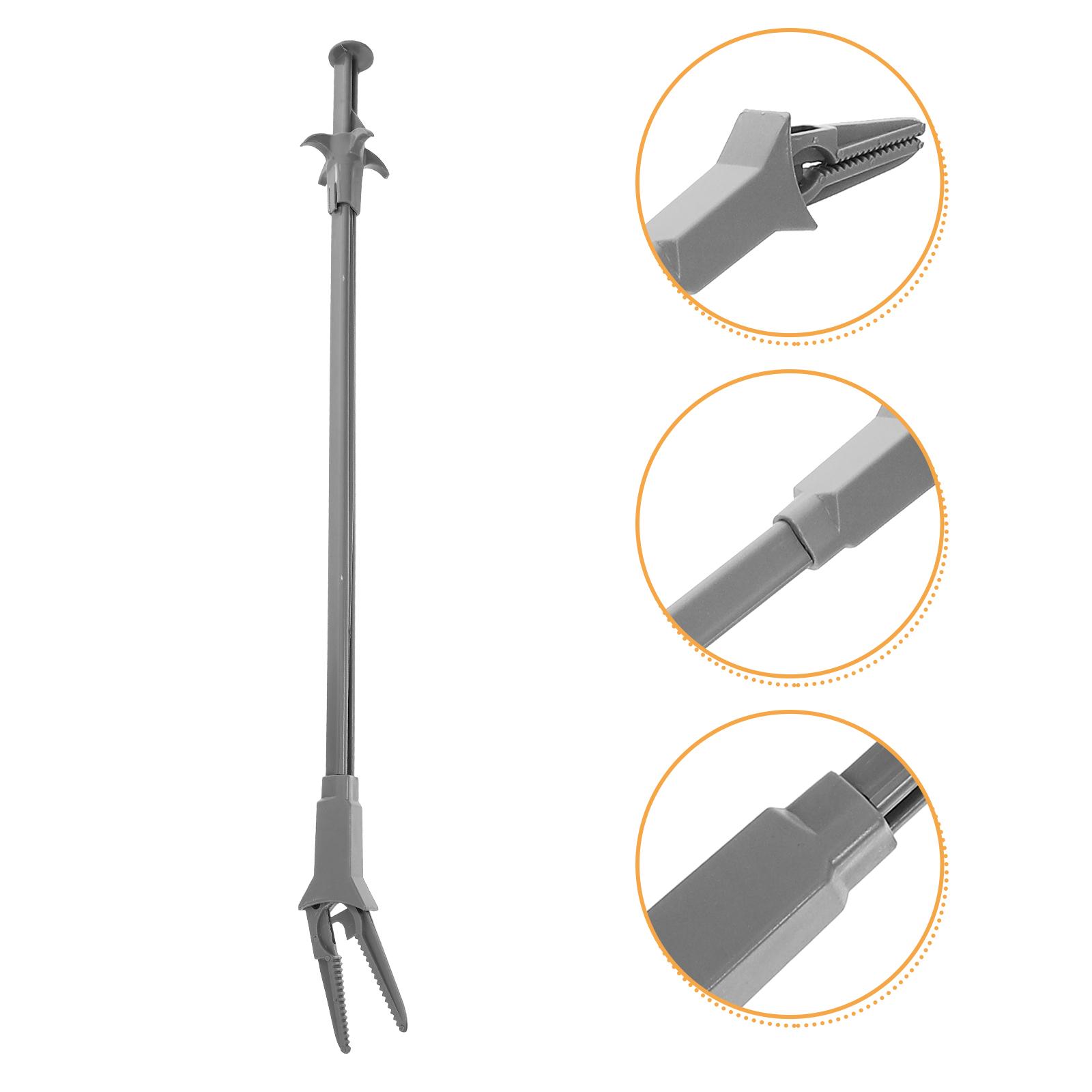 50cm Aquatic Tweezers Curved Tip Fish Tank Scissors Aquatic Plant Tweezers Tools Reacher Grabber Ergonomic Plastic Coating