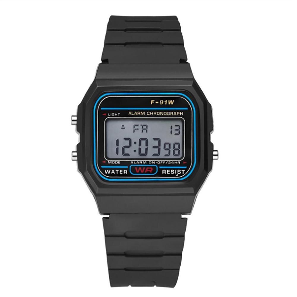 Sports Electronic Watch Multi-Function Ultra-Thin Luminous Alarm Clock Children'S F-91W Electronic Watch Smart What for Adult