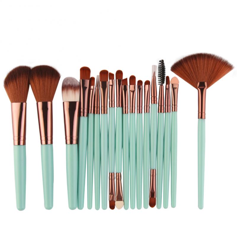 Maange 18 stuks make-upkwasten gereedschapsset cosmetische poeder oogschaduw foundation blush blending beauty make-upkwast maquiagem: 02