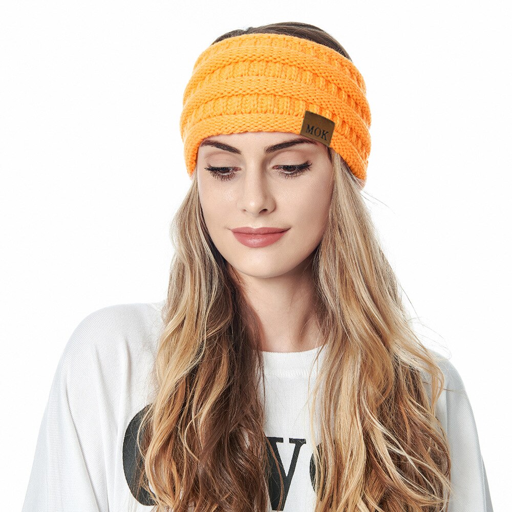 Inverno ao ar livre orelha mais quente headbands para as mulheres macio quente malha velo forrado faixa de cabelo para ciclismo ao ar livre caminhadas acampamento